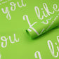 I like you Neon Colors Flower Wrapping Paper 