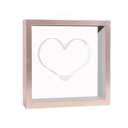 Acrylic Floating Heart Frame Flower Gift Box For Preserved Rose Flowers - Elegant Supply
