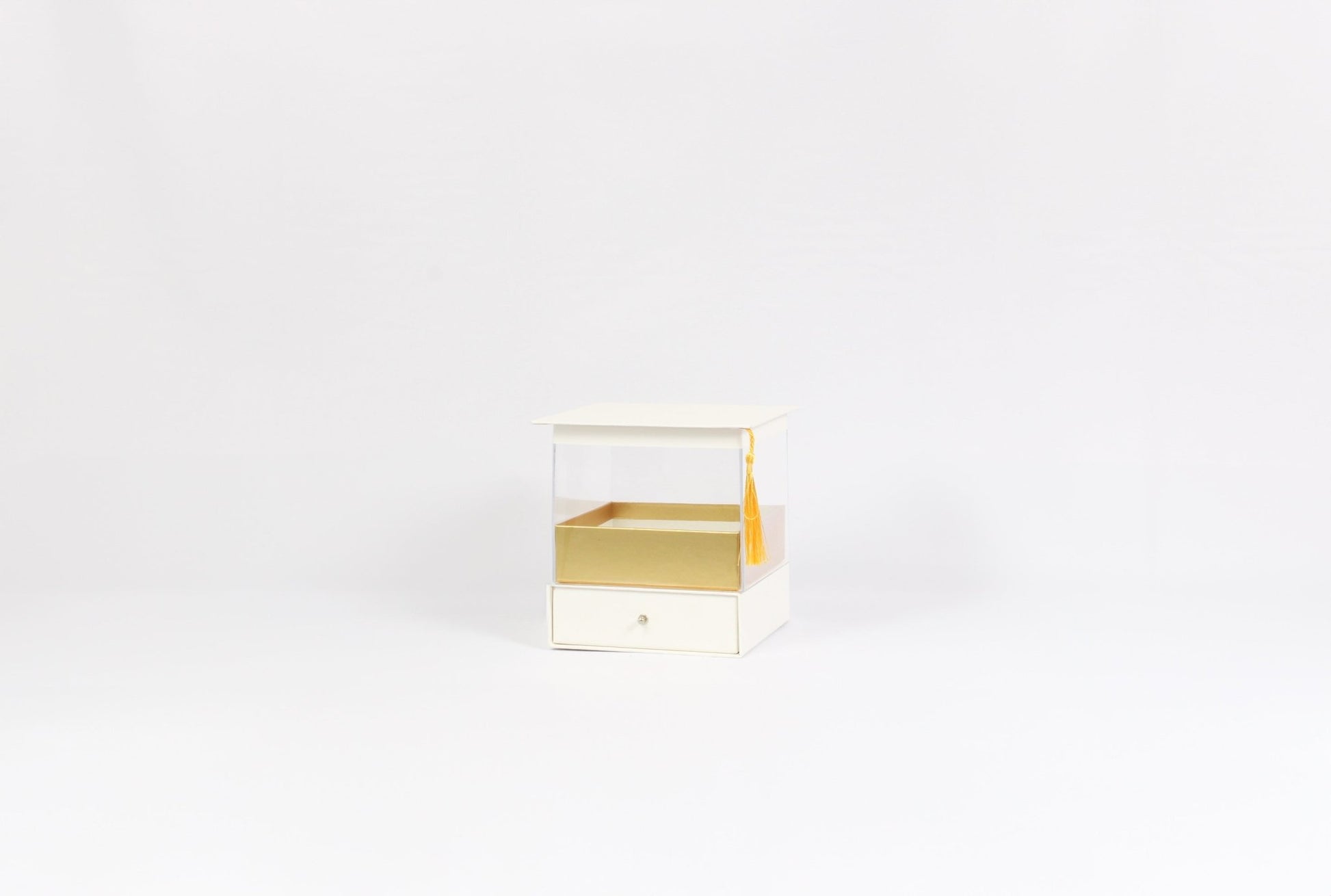 Acrylic Graduation Cube Flower Gift Box with drawer - Elegant Supply