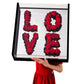Acrylic LOVE Letter Mirror flower box with foam and liner - Elegant Supply