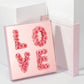 Acrylic LOVE Letter Mirror flower box with foam and liner - Elegant Supply