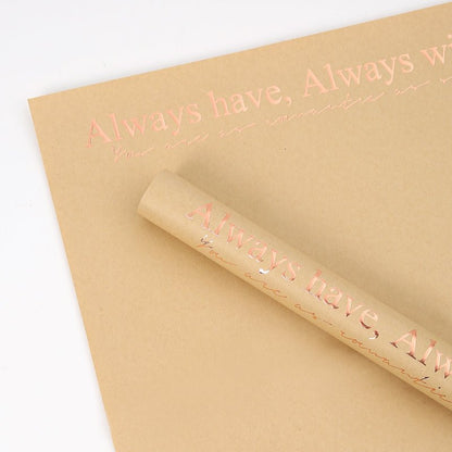 Always Have and Always Will waterproof Flower Wrapping Paper (15 sheets/bag) - Elegant Supply