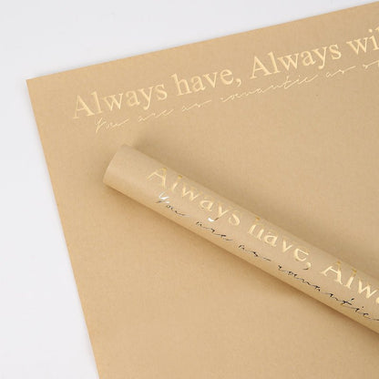 Always Have and Always Will waterproof Flower Wrapping Paper (15 sheets/bag) - Elegant Supply