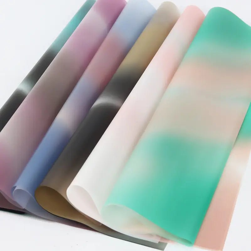 Aurora Gradiant Flower Wrapping Paper (20pcs/bag) - Elegant Supply