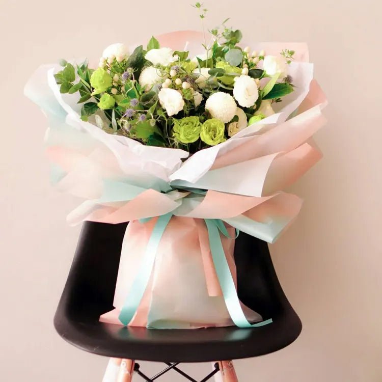 Aurora Gradiant Flower Wrapping Paper (20pcs/bag) - Elegant Supply