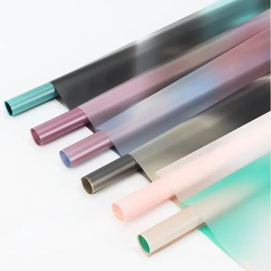 Aurora Gradiant Flower Wrapping Paper (20pcs/bag) - Elegant Supply