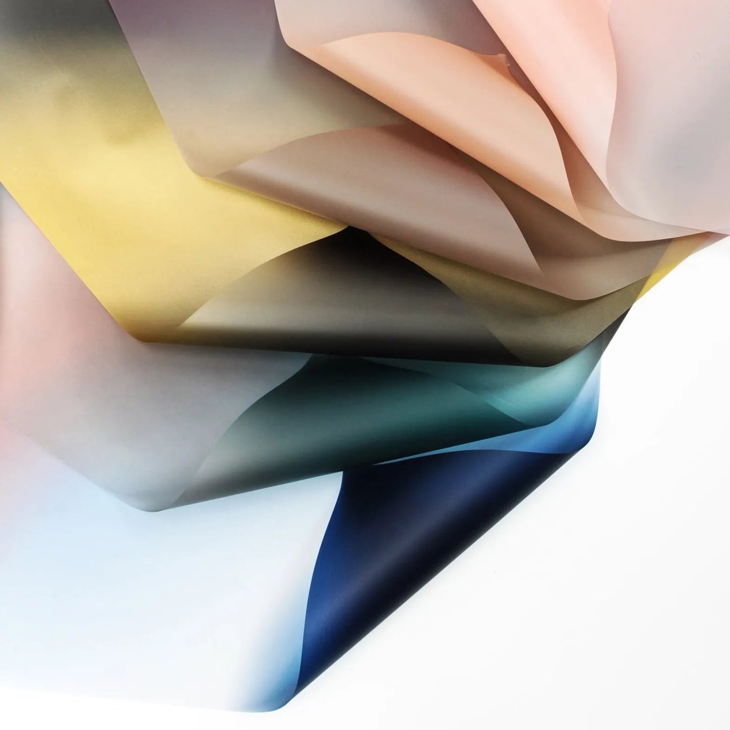 Aurora Gradiant Flower Wrapping Paper (20pcs/bag) - Elegant Supply