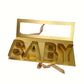 BABY Fillable Letters Flower Box with Clear PVC Top and Satin Ribbon - Elegant Supply