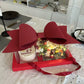Big Bow Two Section Rectangle Flower Box with Clear Lid (2 pcs/set) - Elegant Supply