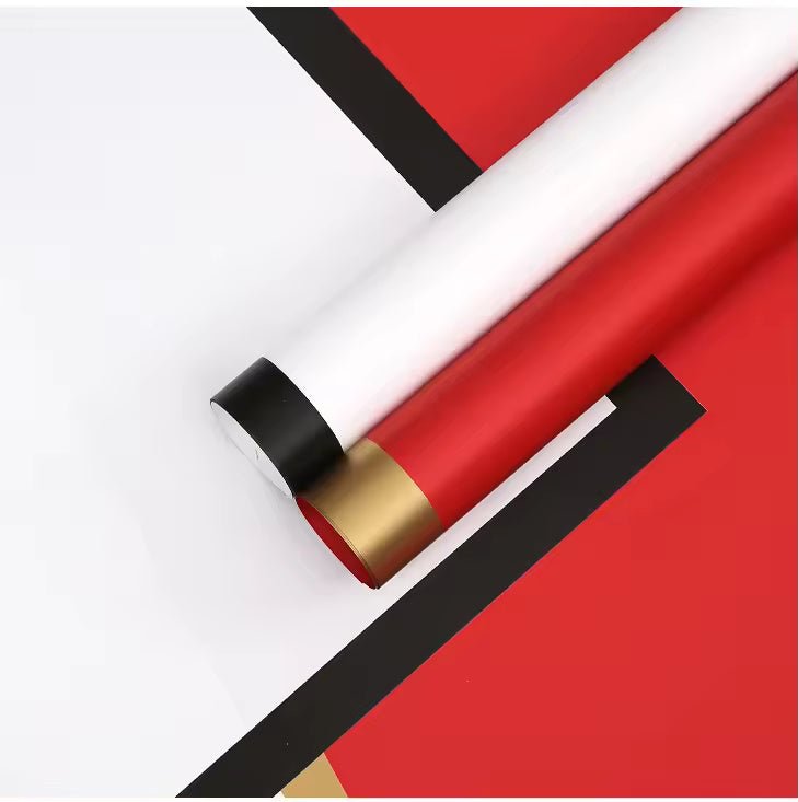 Bold Edge Flower Wrapping Paper (20pcs/bag) - Elegant Supply