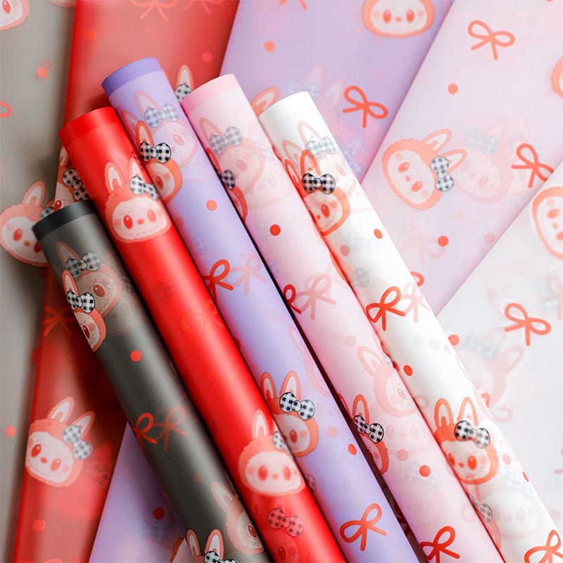 Cartoon Rabbit Inspired Flower Wrapping Paper - Elegant Supply