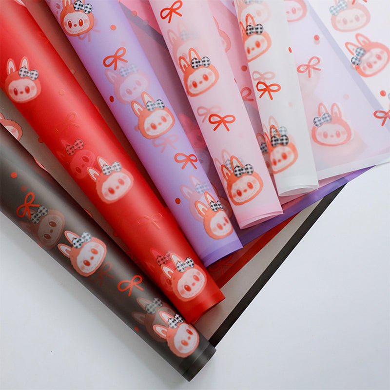Cartoon Rabbit Inspired Flower Wrapping Paper - Elegant Supply