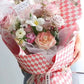 Checked Vintage Flower Wrapping Paper (20pcs/bag) - Elegant Supply