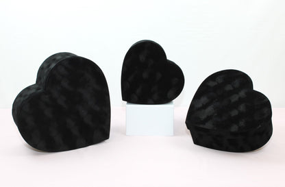Chic Velvet Heart Flower Box with Lid - Elegant Supply