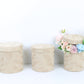 Chic Velvet Round Flower Box with Lid - Elegant Supply
