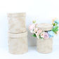 Chic Velvet Round Flower Box with Lid - Elegant Supply