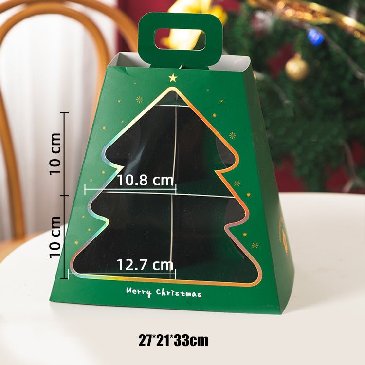 Christmas 2 Tiers Trapezoid Bakery / Cupcakes Dessert Stand - Elegant Supply