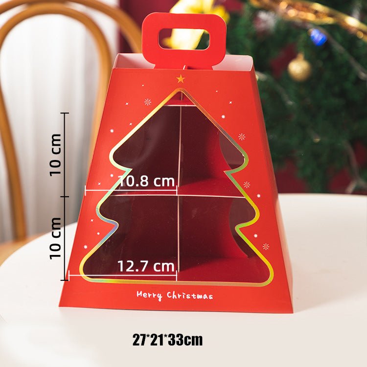 Christmas 2 Tiers Trapezoid Bakery / Cupcakes Dessert Stand - Elegant Supply