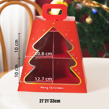 Christmas 2 Tiers Trapezoid Bakery / Cupcakes Dessert Stand - Elegant Supply