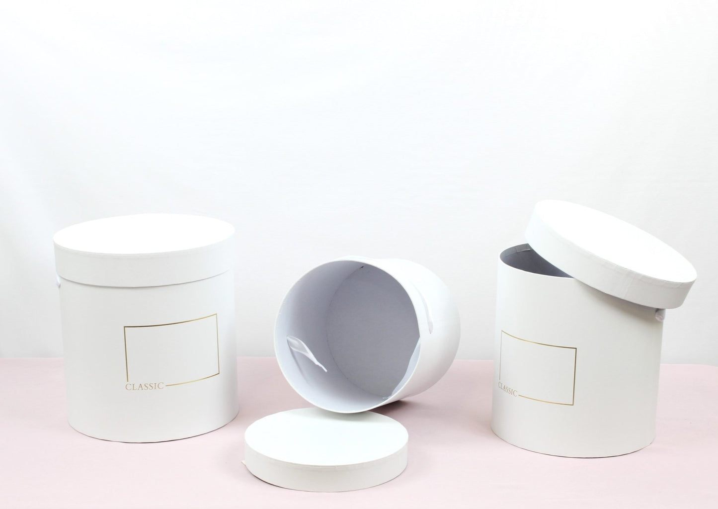 Classic Round Flower Hat Gift Box - Various Colors and Sizes - For Luxury Flower / Gift / Chocolate Strawberries Arrangements - Elegant Supply