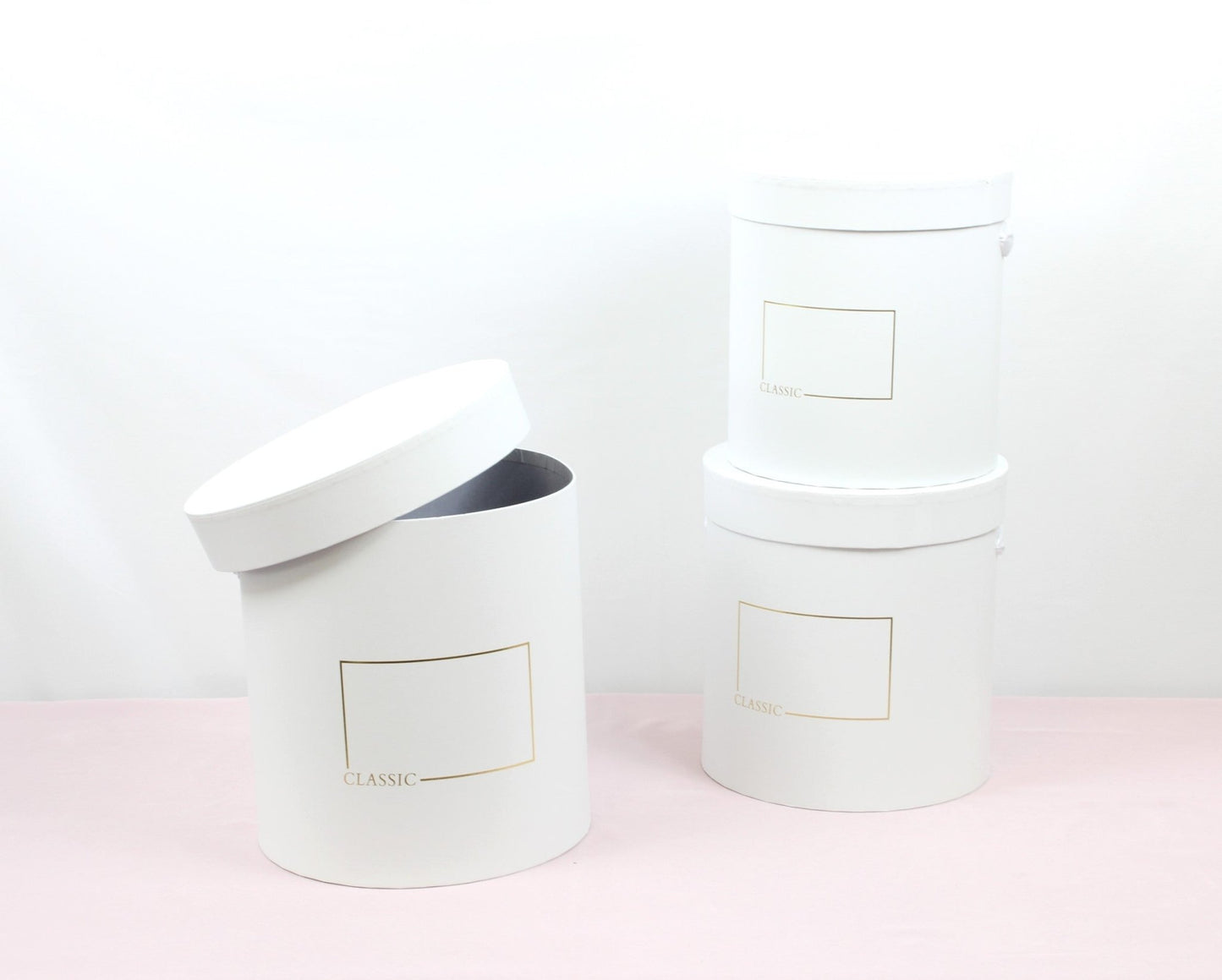 Classic Round Flower Hat Gift Box - Various Colors and Sizes - For Luxury Flower / Gift / Chocolate Strawberries Arrangements - Elegant Supply