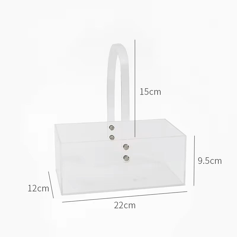 Clear Acrylic Flower Display Gift Basket - Elegant Supply