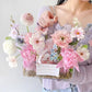 Clear Acrylic Flower Display Gift Basket - Elegant Supply
