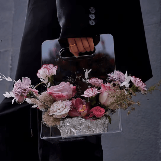 Clear Acrylic Flower Display Gift Cluth - Elegant Supply