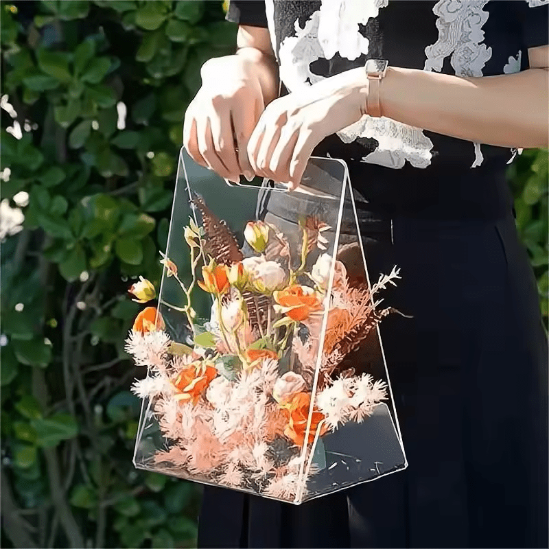 Clear Acrylic Flower Display Gift Cluth - Elegant Supply