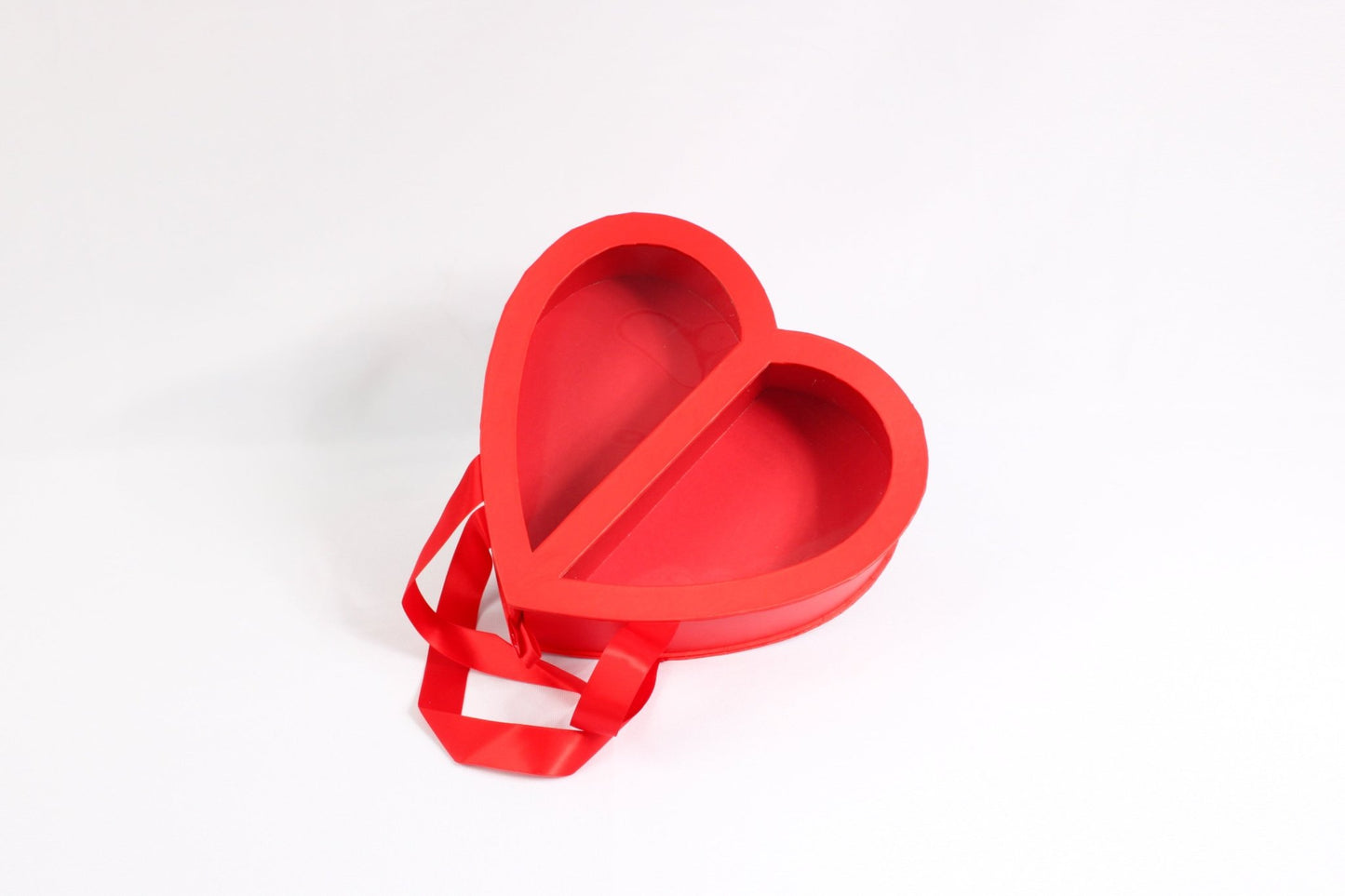 Clear Double Open Heart Flower Gift Box with Handle - Elegant Supply