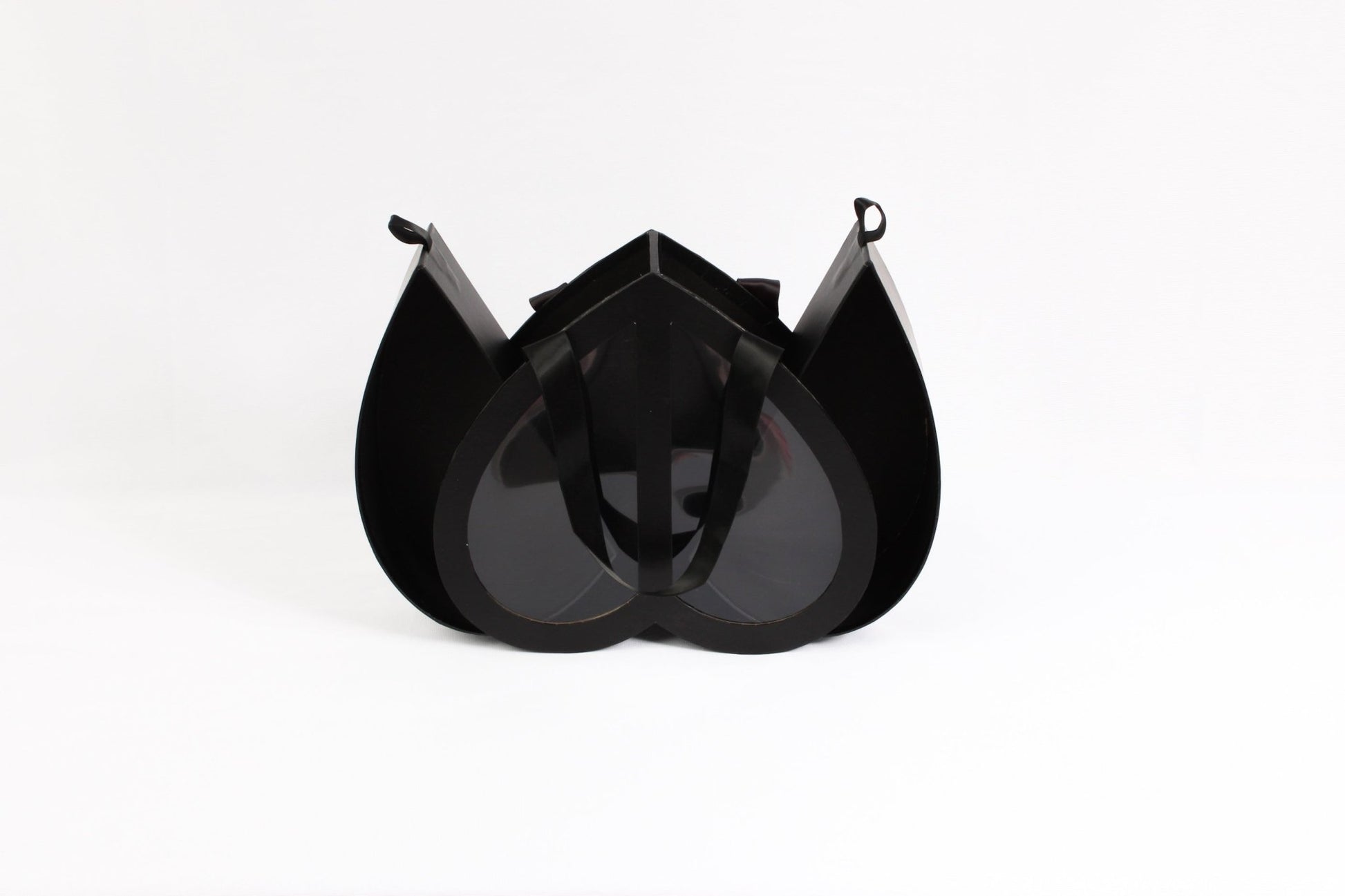 Clear Double Open Heart Flower Gift Box with Handle - Elegant Supply