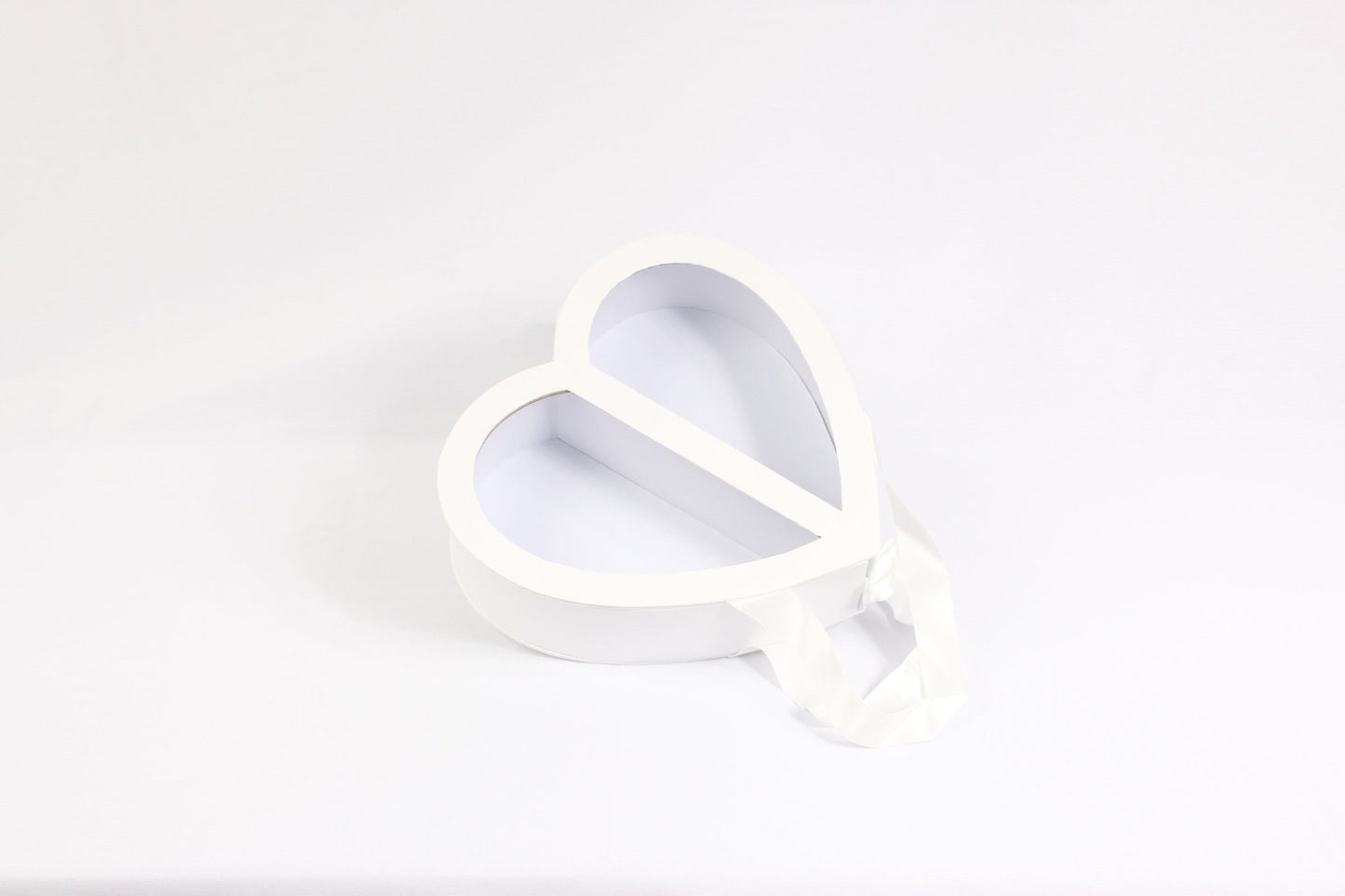 Clear Double Open Heart Flower Gift Box with Handle - Elegant Supply