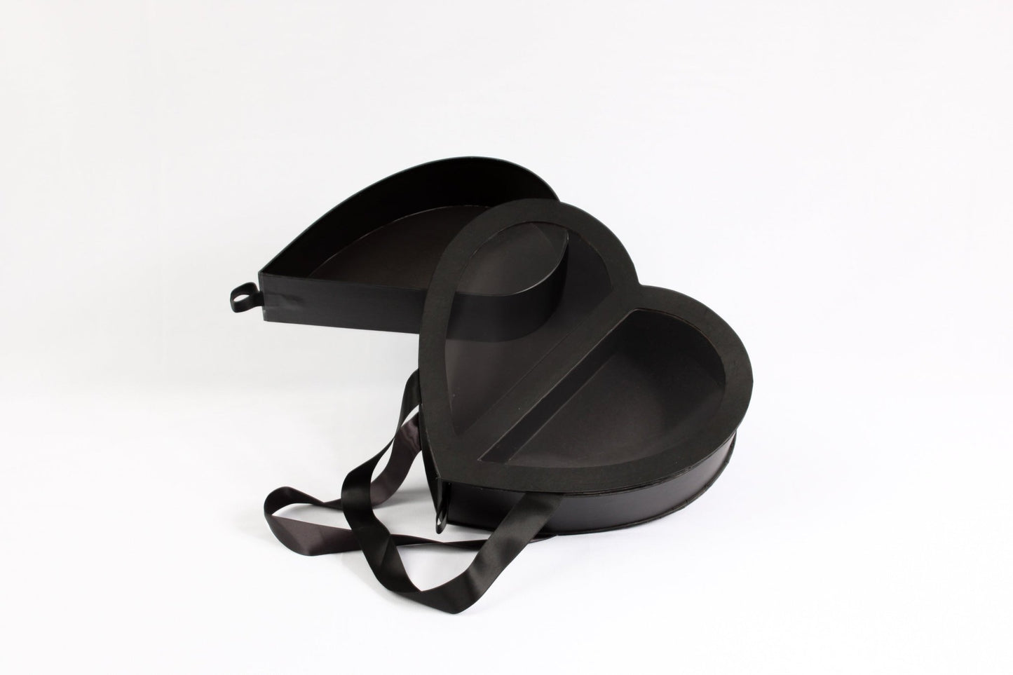 Clear Double Open Heart Flower Gift Box with Handle - Elegant Supply