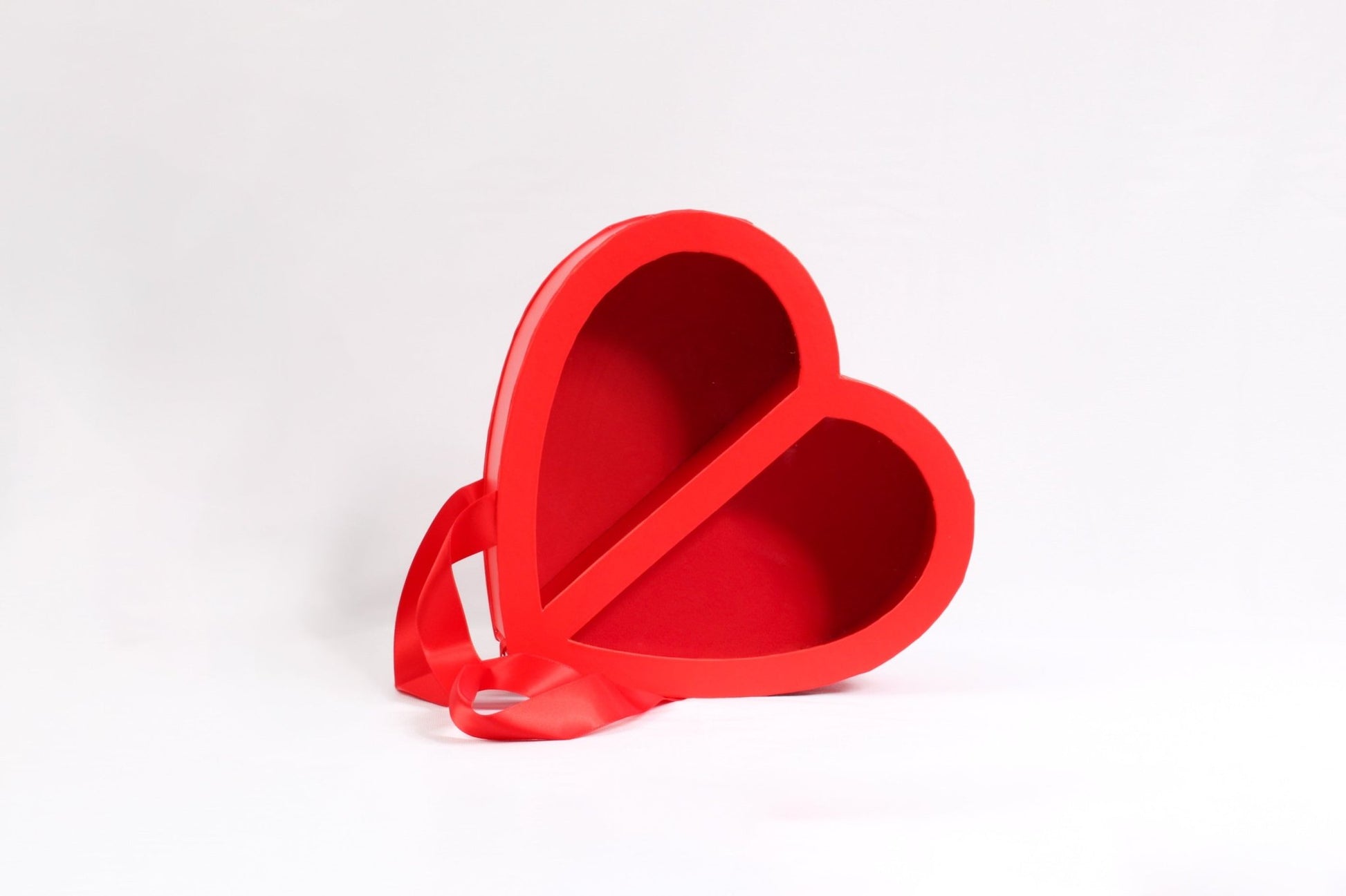 Clear Double Open Heart Flower Gift Box with Handle - Elegant Supply