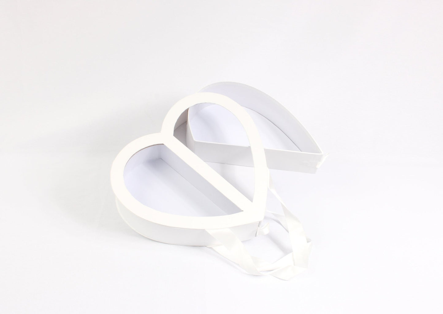 Clear Double Open Heart Flower Gift Box with Handle - Elegant Supply