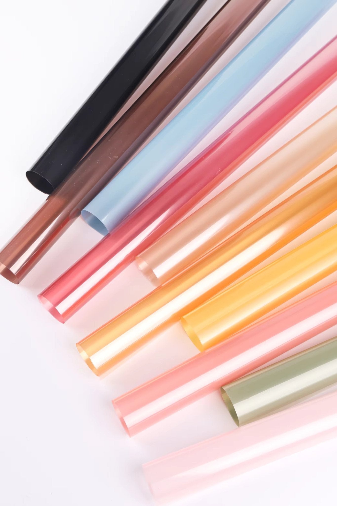 Color Cellophane Flower Wrapping Paper (20pcs/bag) - Elegant Supply