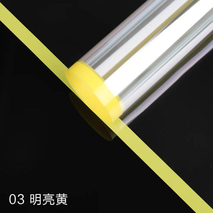 Color Edge Line Clear Cellophane Flower Wrapping Paper (20pcs/bag) - Elegant Supply
