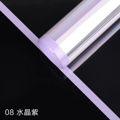 Color Edge Line Clear Cellophane Flower Wrapping Paper (20pcs/bag) - Elegant Supply