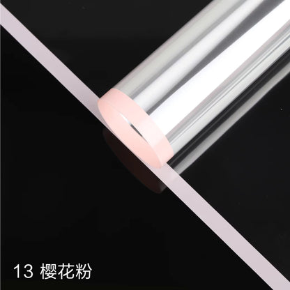 Color Edge Line Clear Cellophane Flower Wrapping Paper (20pcs/bag) - Elegant Supply