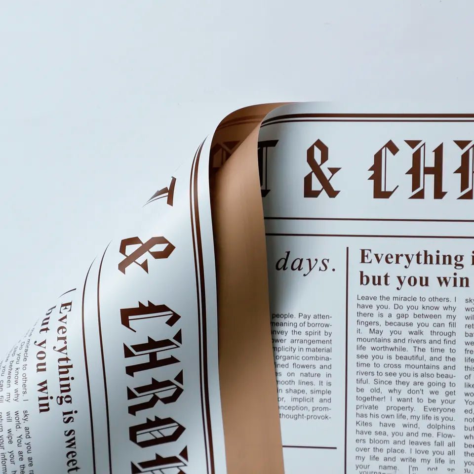 Colorful Newspaper Waterproof Flower Wrapping Paper (20 sheets/bag) - Elegant Supply