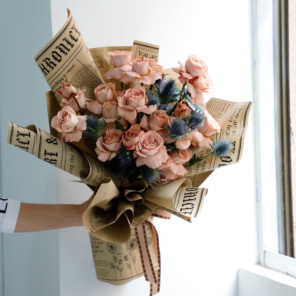 Colorful Newspaper Waterproof Flower Wrapping Paper (20 sheets/bag) - Elegant Supply