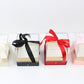 Cube Clear Top Flower Gift Box with Ribbon and drawer - Elegant Supply