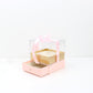 Cube Clear Top Flower Gift Box with Ribbon and drawer - Elegant Supply