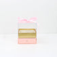 Cube Clear Top Flower Gift Box with Ribbon and drawer - Elegant Supply