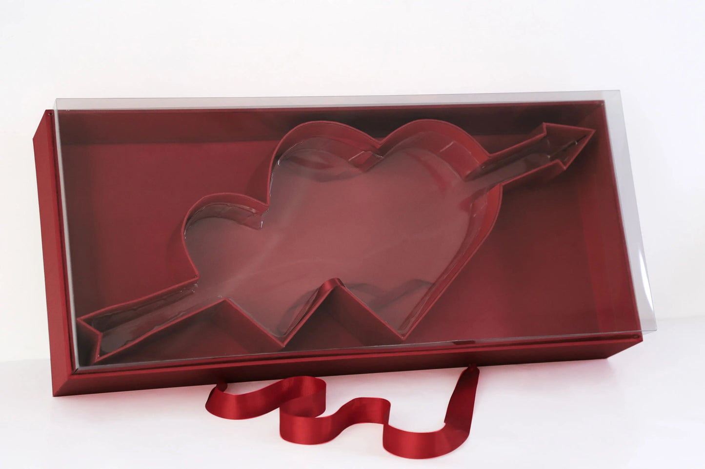 Cupid's Arrow of Love Transparent Flower Gift Box with Clear Cover - Elegant Supply