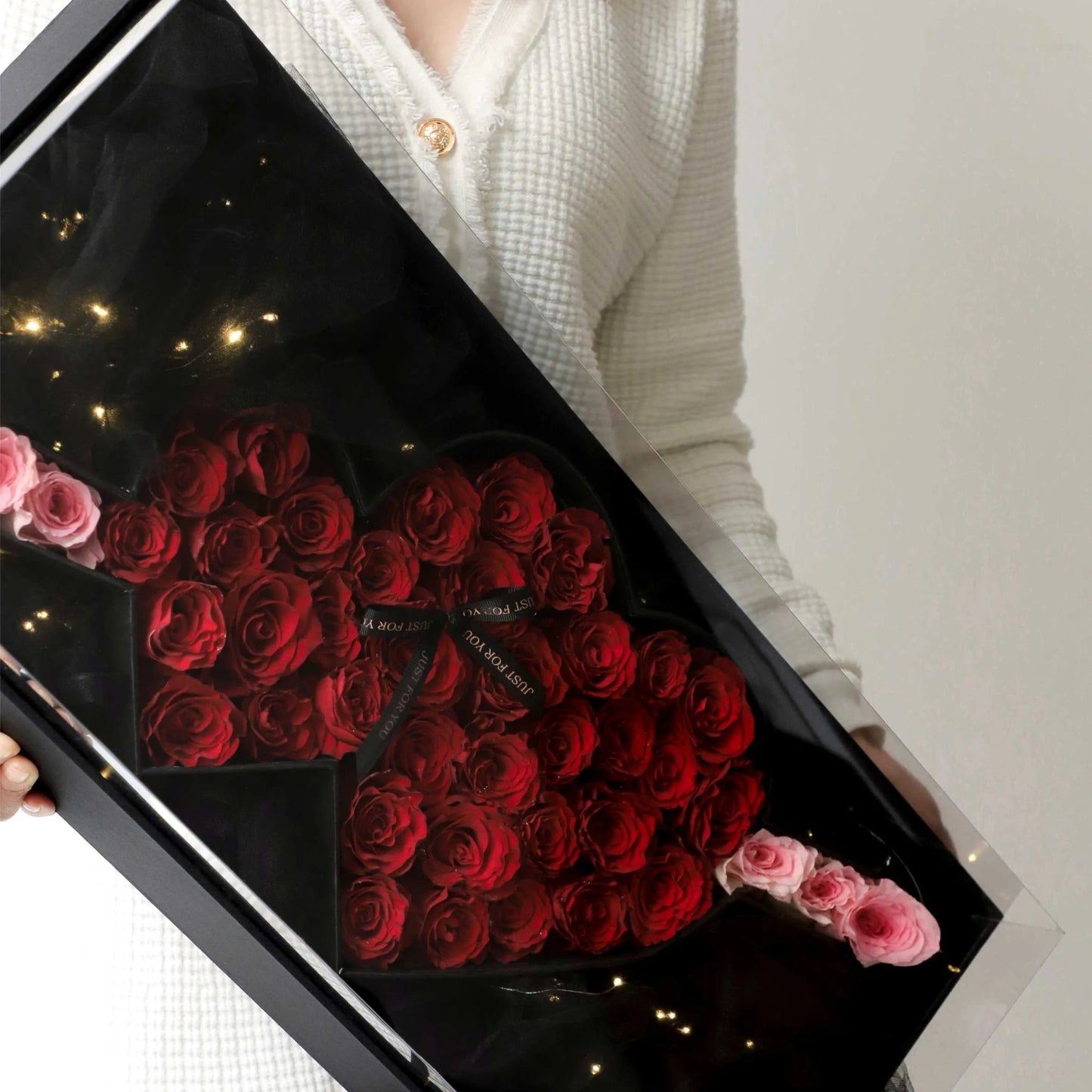 Cupid's Arrow of Love Transparent Flower Gift Box with Clear Cover - Elegant Supply