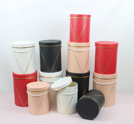 Cute Honey Round Flower Hat Box with Lid - Elegant Supply