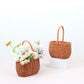 Cute Small Flower Plastic Woven Imitation Basket - Elegant Supply