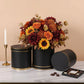 Double Gold Rim Round Flower Gift Box - Elegant Supply