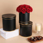 Double Gold Rim Round Flower Gift Box - Elegant Supply